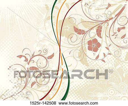 Grunge flower background View Large Illustration Stock Illustration - Grunge flower background. Fotosearch