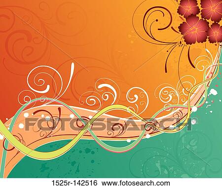 Grunge flower background View Large Illustration Stock Illustration - Grunge flower background. Fotosearch