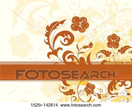 Grunge flower background View Large Illustration Stock Illustration - Grunge flower background. Fotosearch