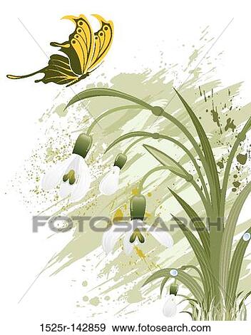 Grunge flower background View Large Illustration Stock Illustration - Grunge flower background. Fotosearch