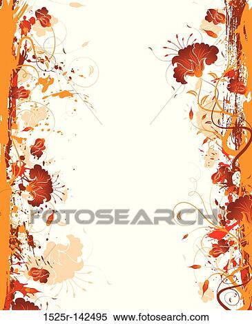 Grunge flower frame View Large Illustration Stock Illustration - Grunge flower frame. Fotosearch