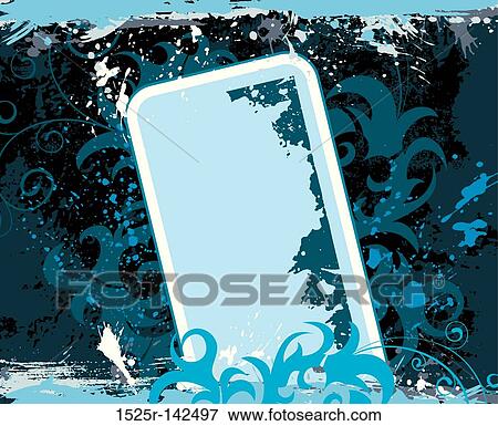 Grunge flower frame View Large Illustration Stock Illustration - Grunge flower frame. Fotosearch