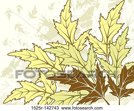 Grunge leaf background View Large Illustration Drawing - Grunge leaf background. Fotosearch