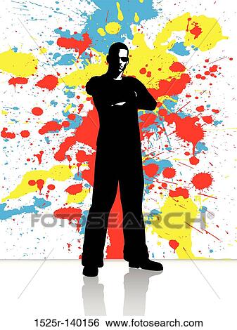 grunge male View Large Illustration Stock Illustration - grunge male. Fotosearch