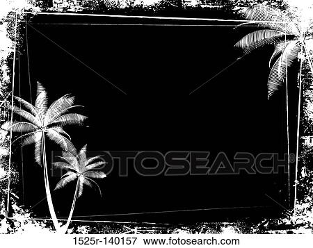 grunge palm tree background View Large Illustration Stock Illustration - grunge palm tree background. Fotosearch