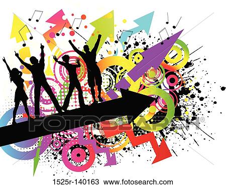 grunge party View Large Illustration Drawing - grunge party. Fotosearch
