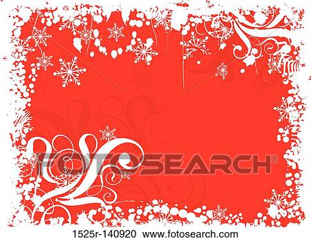 Clipart - Grunge snowflakes background, vector illustration. Fotosearch