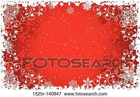 Stock Illustration - Grunge snowflakes background, vector. Fotosearch