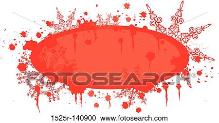 Clipart - Grunge snowflakes frame, vector. Fotosearch