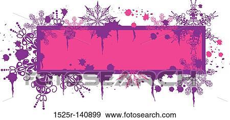 Stock Illustration - Grunge snowflakes frame, vector. Fotosearch
