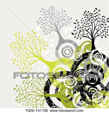 Grunge tree background, vector View Large Illustration Stock Illustration - Grunge tree background, vector. Fotosearch