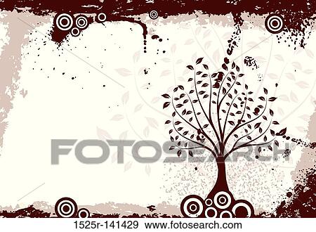 Grunge tree background, vector View Large Illustration Stock Illustration - Grunge tree background, vector. Fotosearch