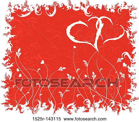 Grunge valentines background, vector View Large Illustration Stock Illustration - Grunge valentines background, vector. Fotosearch
