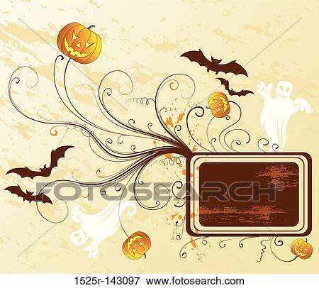 Halloween background View Large Illustration Stock Illustration - Halloween background. Fotosearch