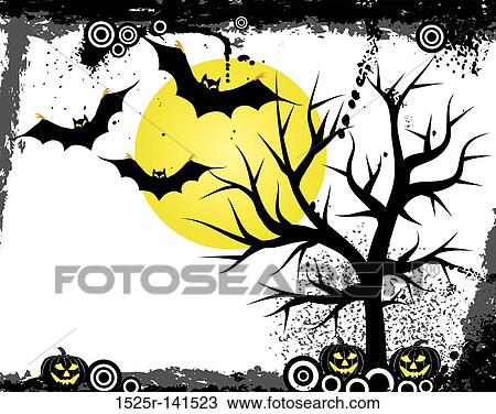 Halloween background, vector View Large Illustration Drawing - Halloween background, vector. Fotosearch