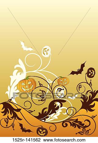 Halloween background, vector View Large Illustration Drawing - Halloween background, vector. Fotosearch