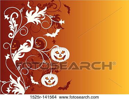Halloween background, vector View Large Illustration Stock Illustration - Halloween background, vector. Fotosearch