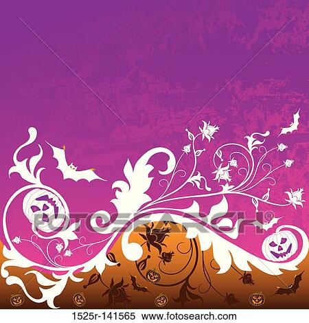 Halloween background, vector View Large Illustration Stock Illustration - Halloween background, vector. Fotosearch