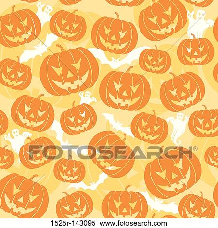 Halloween seamless background View Large Illustration Stock Illustration - Halloween seamless background. Fotosearch