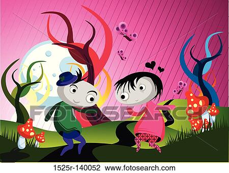 Happiness in Strange Places View Large Illustration Drawing - Happiness in Strange Places. Fotosearch