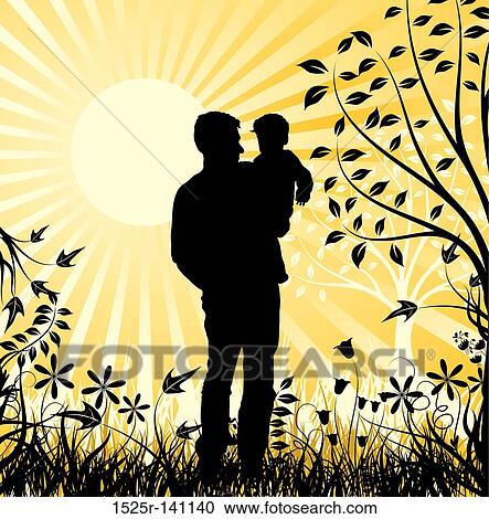 Clipart - Happy family, vector. Fotosearch
