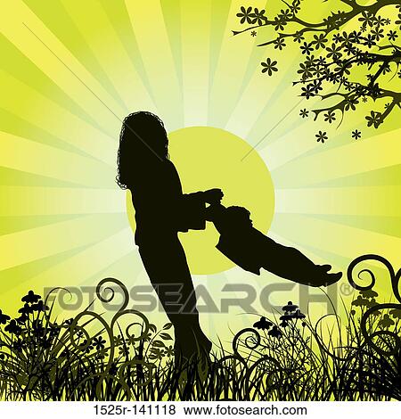 Stock Illustration - Happy family, vector. Fotosearch