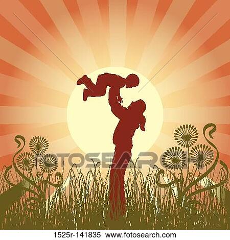 Happy family, vector View Large Illustration Stock Illustration - Happy family, vector. Fotosearch