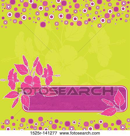 Stock Illustration - Hibiscus background, vector. Fotosearch