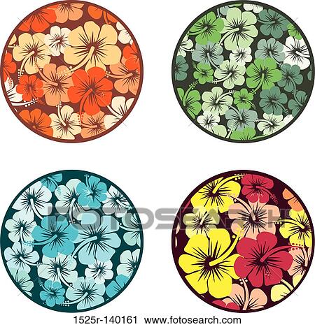 Clip Art - hibiscus flowers. Fotosearch