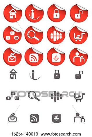 Internet Icon Set View Large Illustration Stock Illustration - Internet Icon Set. Fotosearch