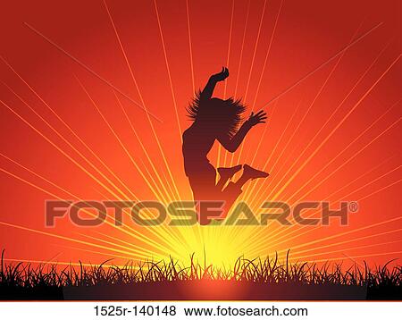 Stock Illustration - jump for joy. Fotosearch