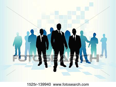 Large Business Team View Large Illustration Clipart - Large Business Team. Fotosearch