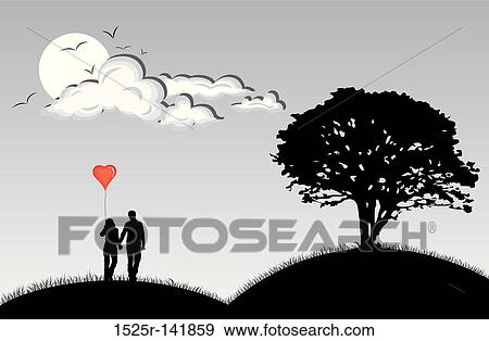 Lovers View Large Illustration Stock Illustration - Lovers. Fotosearch
