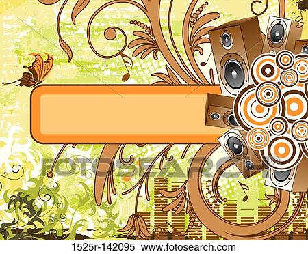 Music background View Large Illustration Stock Illustration - Music background. Fotosearch