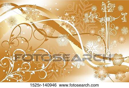 New year's background with clock, vector View Large Illustration Stock Illustration - New year's background with clock, vector. Fotosearch