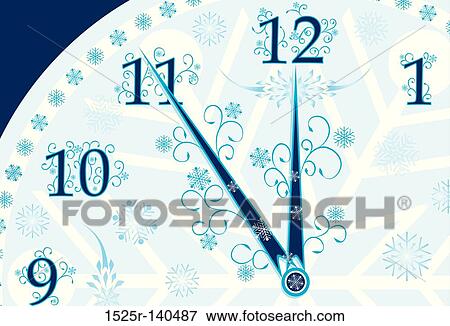 New year's clock background, vector View Large Illustration Stock Illustration - New year's clock background, vector. Fotosearch
