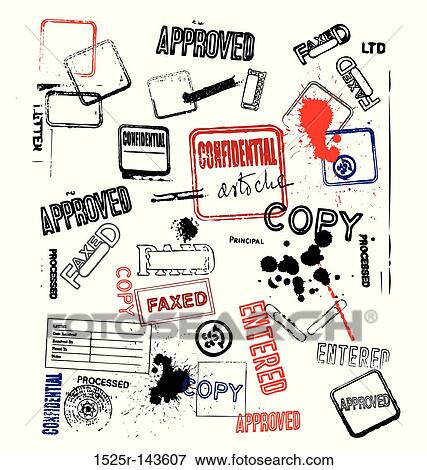 office stamps View Large Illustration Stock Illustration - office stamps. Fotosearch