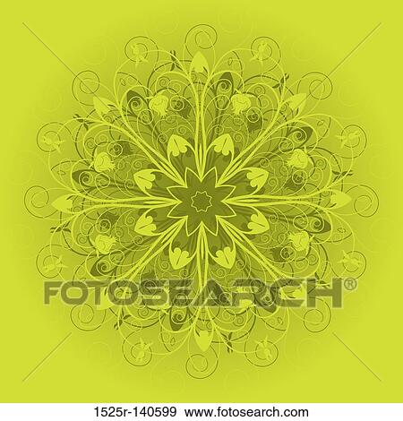 Stock Illustration - Ornamental floral design, vector. Fotosearch