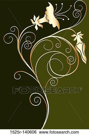 Stock Illustration - Ornamental floral design, vector. Fotosearch