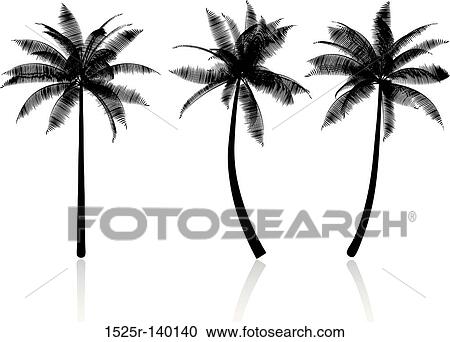 palm trees View Large Illustration Clipart - palm trees. Fotosearch