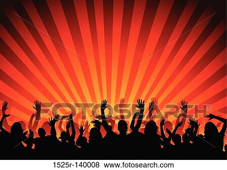 Stock Illustration - Party Crowd. Fotosearch