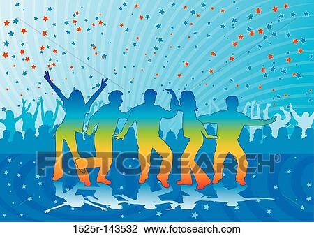 Drawing - Party. Fotosearch