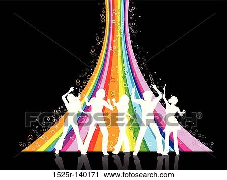 party people View Large Illustration Clip Art - party people. Fotosearch