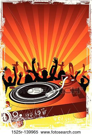 Stock Illustration - Party Up Crowd. Fotosearch