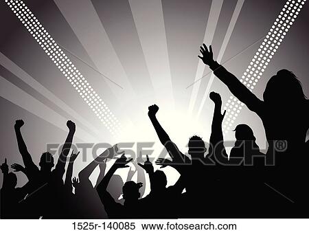 Stock Illustration - People at a Concert. Fotosearch