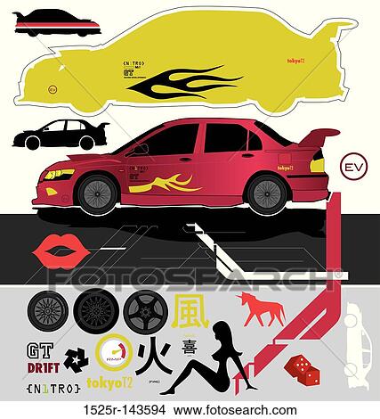 pimpmy car View Large Illustration Stock Illustration - pimpmy car. Fotosearch