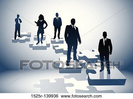Stock Illustration - Problem Solving Team. Fotosearch