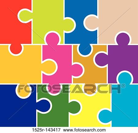 Stock Illustration - Puzzle background, elements for design, vector. Fotosearch