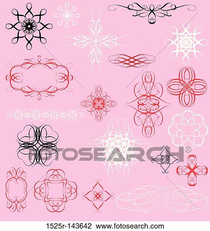 Regal decorative elements 02 View Large Illustration Drawing - Regal decorative elements 02. Fotosearch