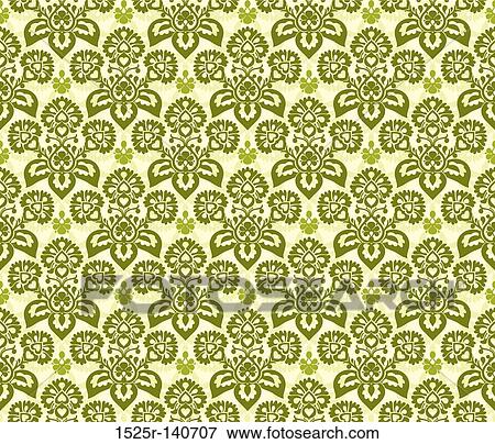 Retro floral pattern, seamless, vector View Large Illustration Stock Illustration - Retro floral pattern, seamless, vector. Fotosearch